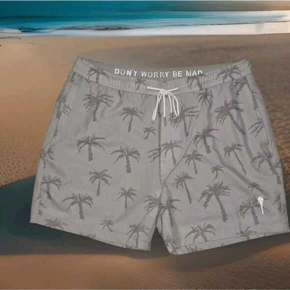 Mad Pelican Swim Suit Mens XL Scratchy Palms Jeremiah's Trunk Shorts In Allure - Picture 1 of 8